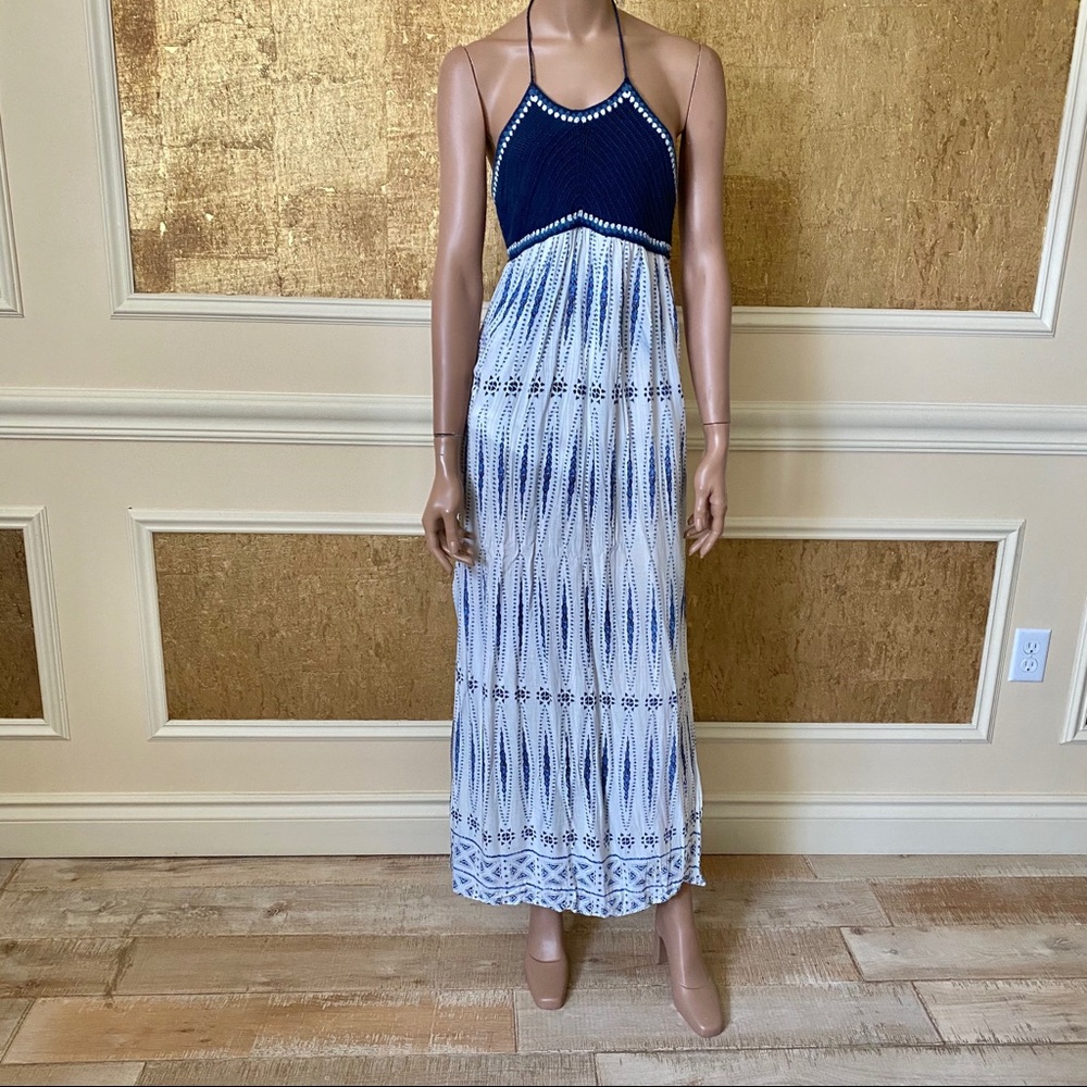 Anthropologie Flying Tomato crochet maxi dress S